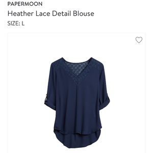 EUC Papermoon top in navy from Stitch Fix
